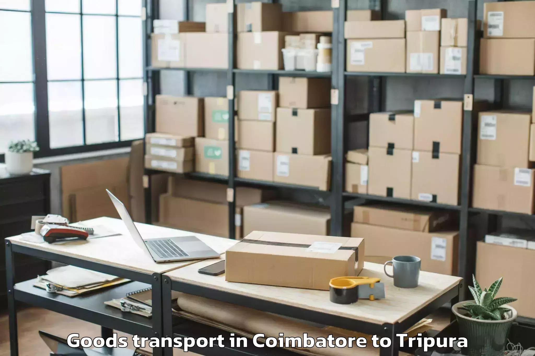 Top Coimbatore to Tulashikhar Goods Transport Available